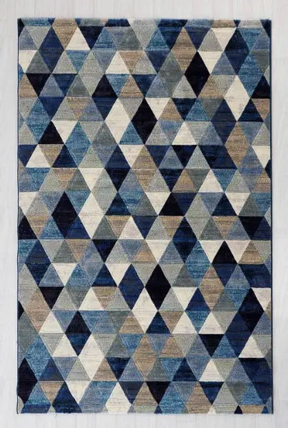 Banglades Különleges Modern Szőnyeg kék 80 x 150 cm Prémium