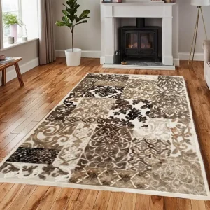 Ajánlat Aisa Klasszikus Szőnyeg Bézs Barna Terra Patchwork