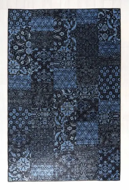 Rendeld meg most Ignáció Kék Patchwork Szőnyeg 160 x 230 cm exclusive