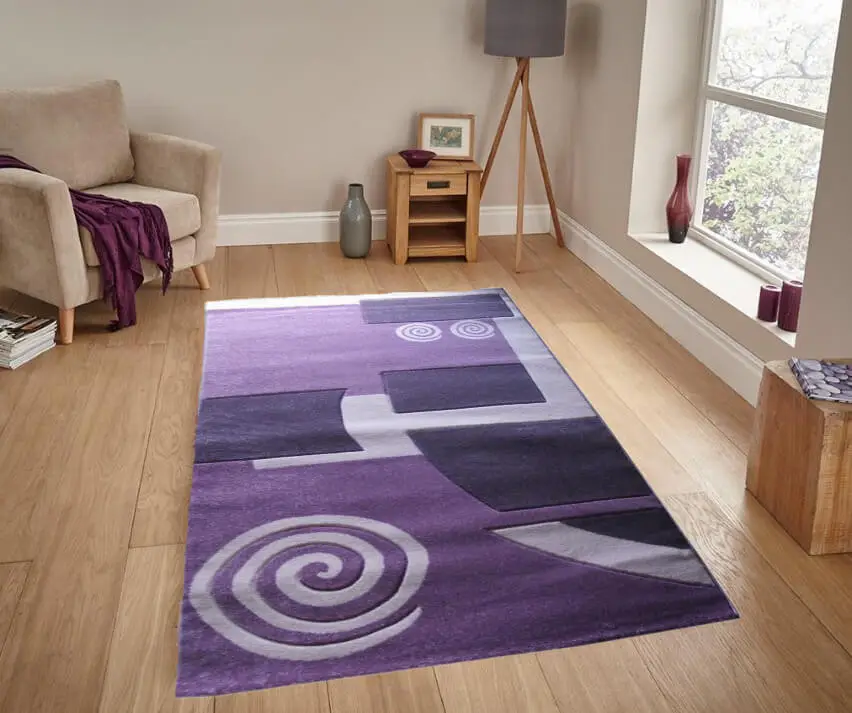 Arvid Modern Nyírt Lila Szőnyeg 80 x 150 cm Legnépszerűbb