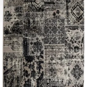 Agasse szürke patchwork szőnyeg 133 x 195 cm Népszerű