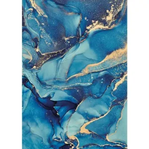 Expressz szállítás HB SPC/vinyl vízálló fali panel, Painted Marble Dark Blue (2605 x 1868 mm)