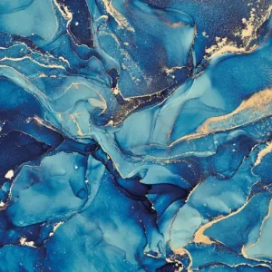 HB SPC/vinyl vízálló fali panel, Painted Marble Dark Blue (2605 x 2802 mm) Expressz szállítás