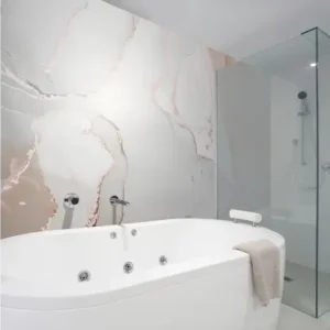 HB SPC/vinyl vízálló fali panel, Painted Marble Gray and Pink (2605 x 1868 mm) Ajánlat