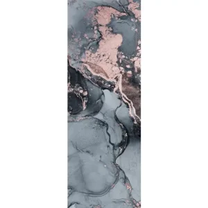 HB SPC/vinyl vízálló fali panel, Painted Marble Black (2605 x 934 mm) Akció