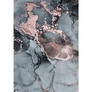 HB SPC/vinyl vízálló fali panel, Painted Marble Black (2605 x 1868 mm) Olcsó