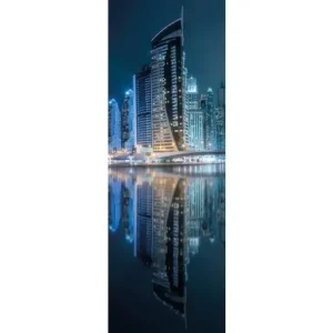 HB SPC/vinyl vízálló fali panel, Dubai Marina by Night (2605 x 934 mm) Legjobb ár