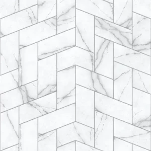 HB SPC/vinyl vízálló fali panel, Carrara Marble Tile Outlet