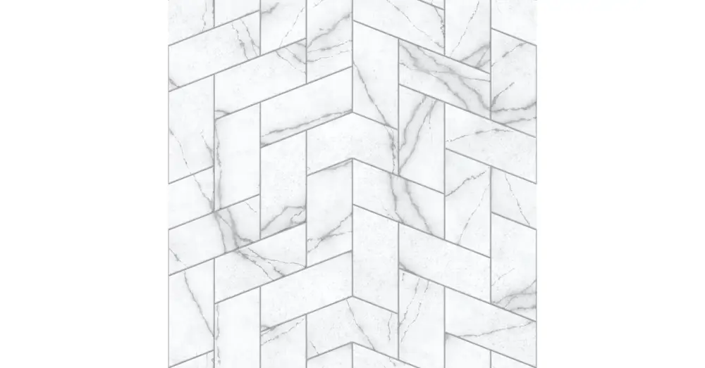 HB SPC/vinyl vízálló fali panel, Carrara Marble Tile Outlet