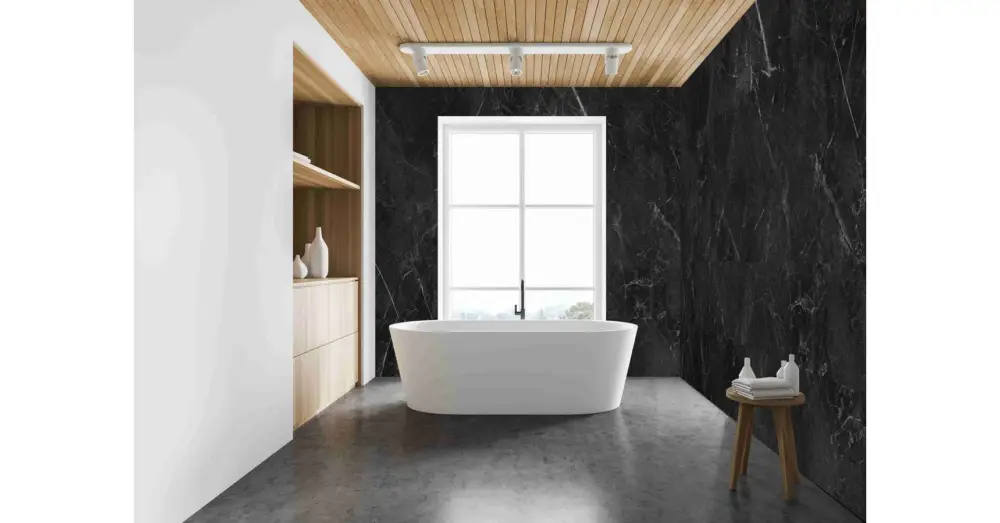 HB AQUA TILES XL SPC/vinyl vízálló fal- és padlóburkolat, Marble Black ST Végkiárusítás