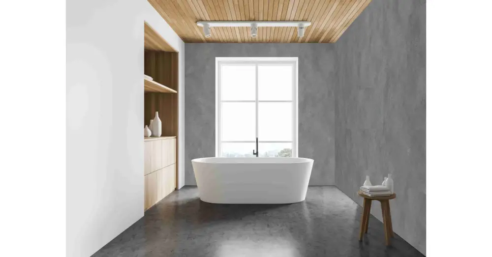 Legkelendőbb HB AQUA TILES XL SPC/vinyl vízálló fal- és padlóburkolat, Concrete Dark ST