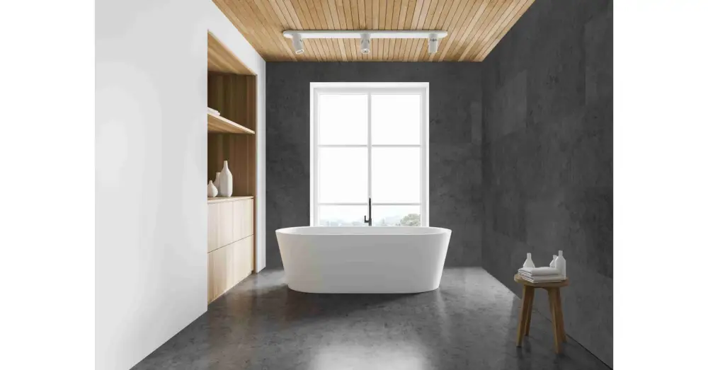 Nézd meg most HB AQUA TILES XL SPC/vinyl vízálló fal- és padlóburkolat, Concrete Black ST