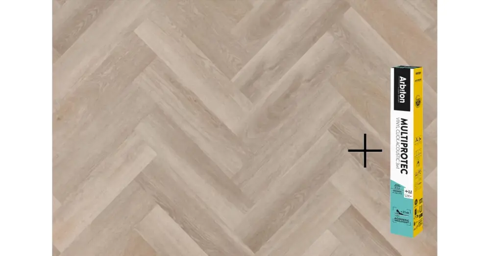 ARBITON AMARON HERRINGBONE 4V SPC/vinyl vízálló padló, Stamford Oak+Multiprotec Acoustic alátét Népszerű