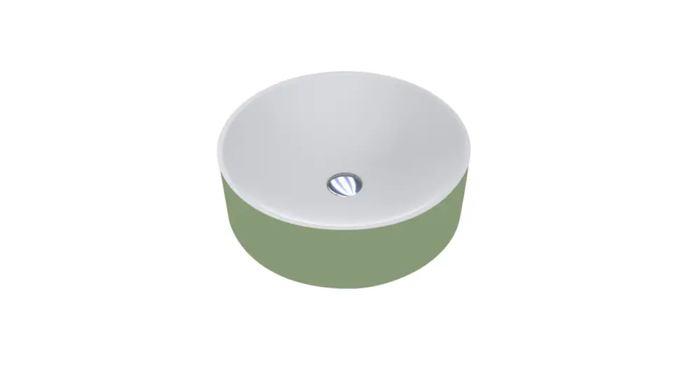 LUNART Milo mosdó, matt RAL 6021 - Pale Green Biztonságos fizetés