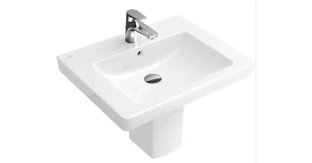 VILLEROY Subway 2.0 szögletes mosdó 600x470, Glossy White Alpin Csak ma