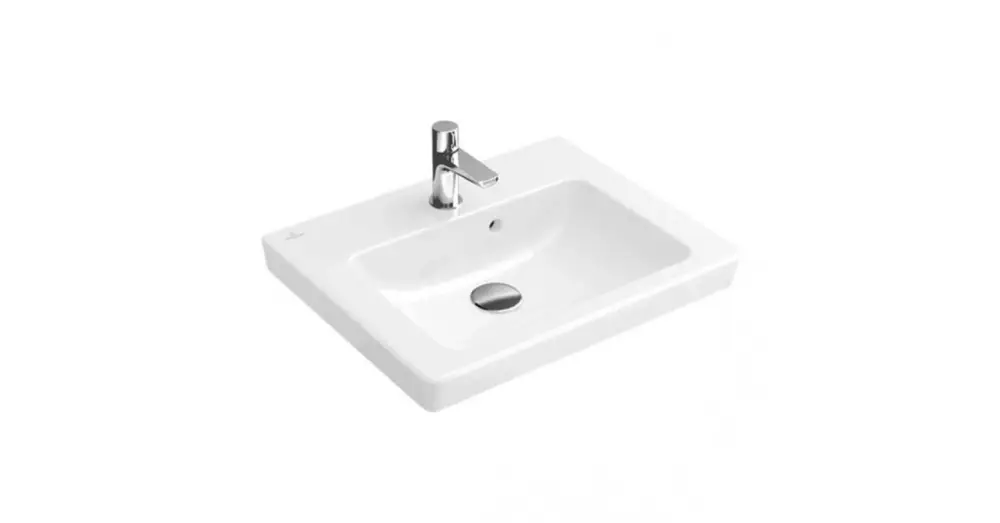 VILLEROY Subway 2.0 szögletes kézmosó 450x370, Glossy White Alpin Alacsony ár