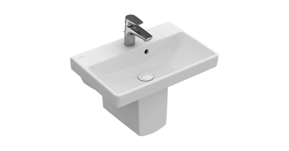 Különleges ajánlat VILLEROY Avento szögletes mosdó 550x370, Glossy White Alpin