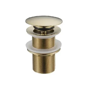 Vásárlói kedvenc LUNART Click-Clack leeresztő 5/4" túlfolyó nélküli mosdóhoz, nagy méretű, Dark Gold