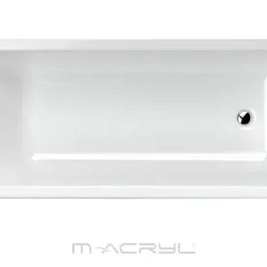 Csak ma M-Acryl Eco 170x75 cm akril kád ajándék kádlábbal és peremrögzítővel, fényes fehér