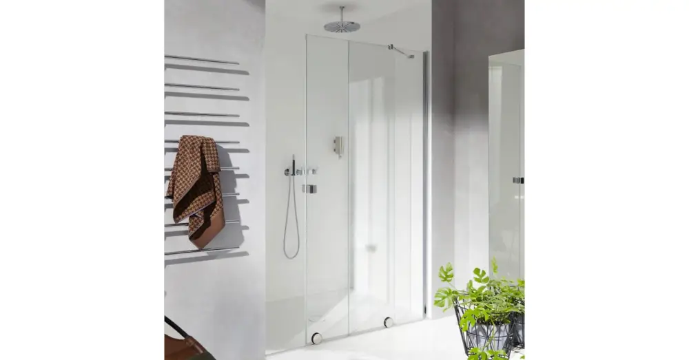 Biztonságos vásárlás HÜPPE Xtensa Pure Walk-in tolóajtó fix szegmenssel, jobbos Anti-Plaque üveg, ezüst