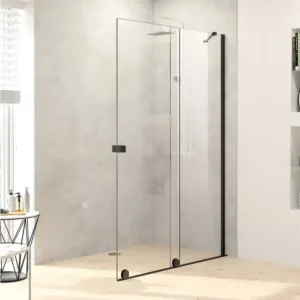 Biztonságos vásárlás HÜPPE Xtensa Pure Walk-in tolóajtó fix szegmenssel, jobbos Anti-Plaque üveg, fekete
