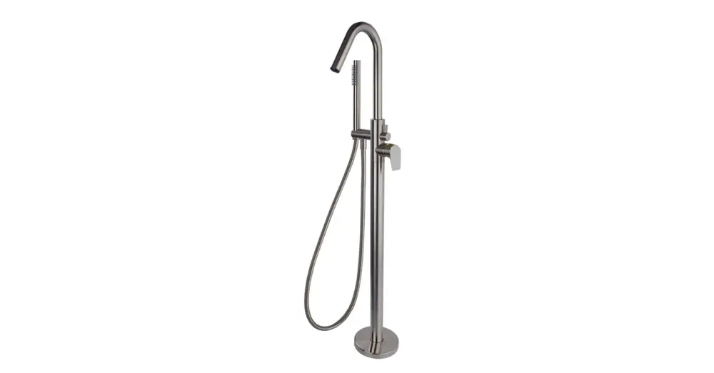 Vedd meg online RamonSoler Urban Chic szabadon álló kád- és zuhanycsaptelep zuhanyszettel, Brushed Nickel