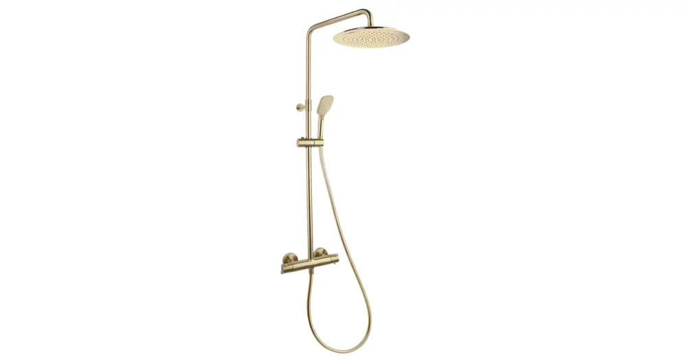 Gyors kiszállítás RamonSoler Blautherm termosztátos zuhanyszett, Brushed Gold
