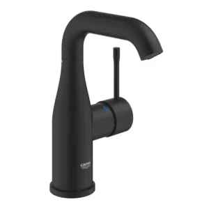 GROHE Essence mosdócsaptelep leeresztővel M-es méret, Phantom Black Kedvezményes ár