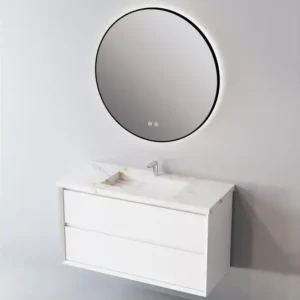 LUNART Erin 80 természetes fényű (4000K) LED tükör háttérvilágítással, páramentesítő funkció, Black Kiárusítás