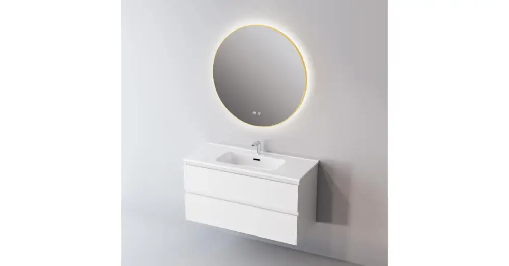 LUNART Erin 80 természetes fényű (4000K) LED tükör, Gold Vedd meg most