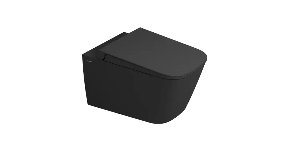 LUNART by DOLOMITE Valdo perem nélküli fali WC ülőkével, Matt Black Akciós ár