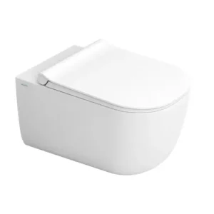 Biztonságos fizetés LUNART by DOLOMITE Bruno perem nélküli fali WC ülőkével, Glossy White