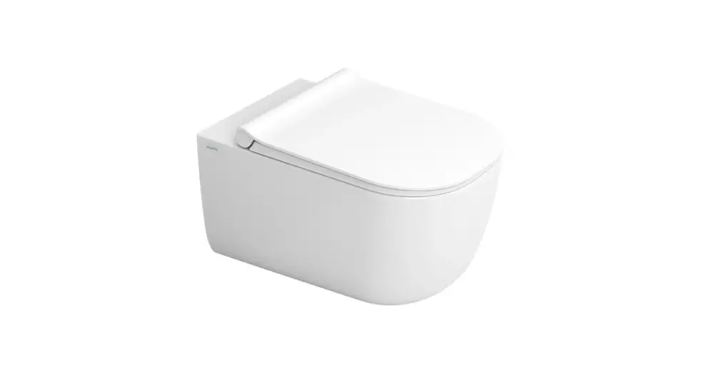 Biztonságos fizetés LUNART by DOLOMITE Bruno perem nélküli fali WC ülőkével, Glossy White