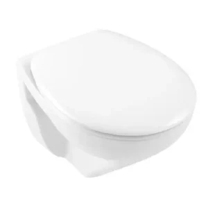 VILLEROY O.Novo perem nélküli fali WC, mély öblítésű, Soft-Close ülőkével, 500x360, Glossy White A. Kedvezményes ár