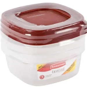 Easy Find Lids Rectangle 3 db Ételhordó Doboz hermetikusfedővel L Azonnali szállítás