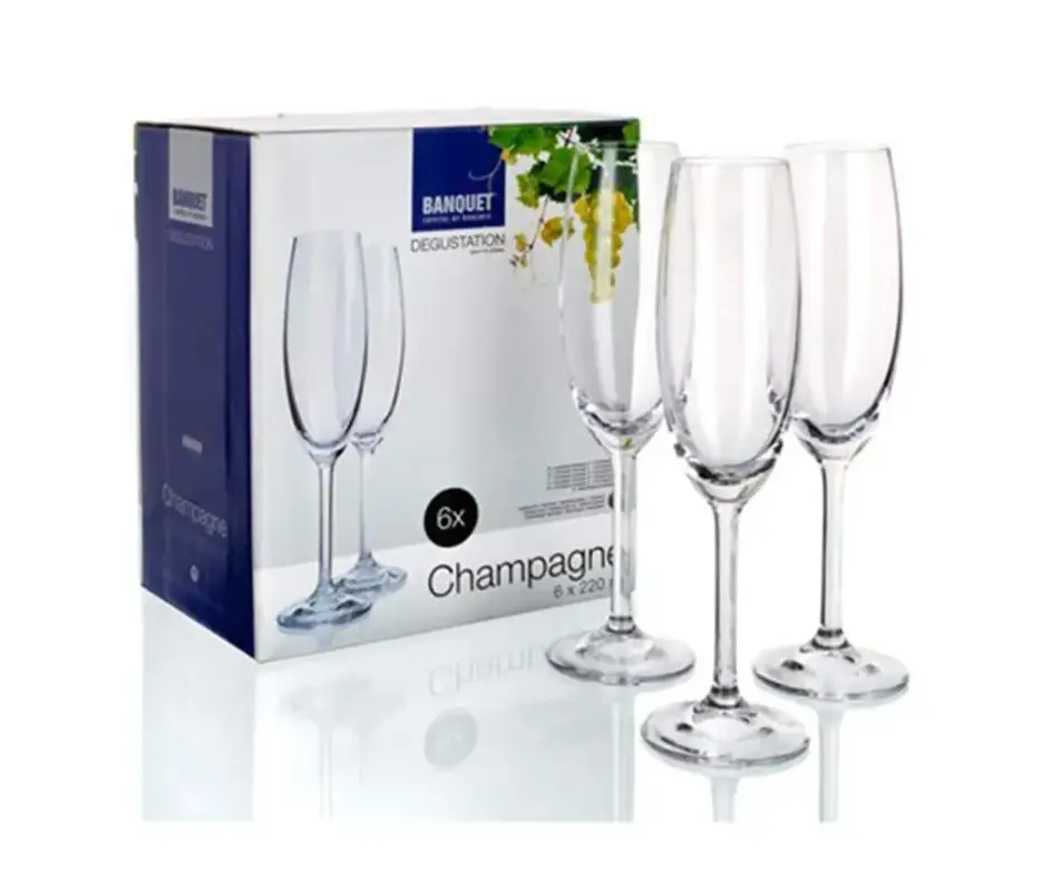 Népszerű Degustation Crystal Banquet 6 db Pezsgőspohár 220 ml