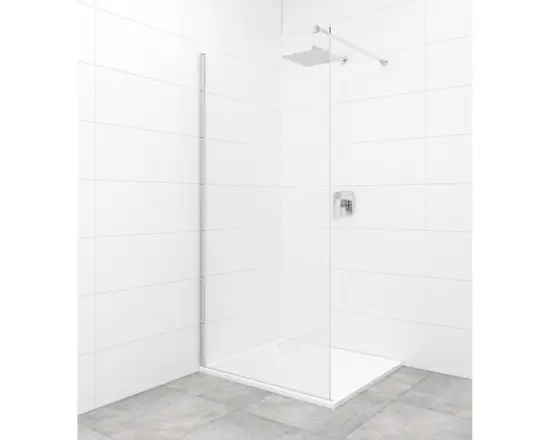 SAT WALK-IN 140 ÁTLÁTSZÓ ÜVEG ZUHANYFAL, EASY-CLEAN FELÜLET Korlátozott ajánlat