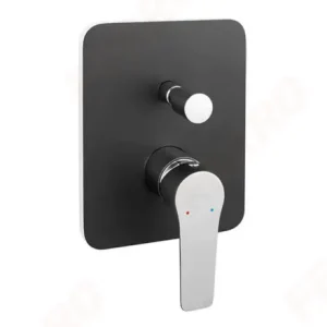 Kedvezményes ár FERRO DORIS BLACK/CHROME FALSÍK ALÁ ÉPÍTHETŐ KÉTFUNKCIÓS ZUHANYCSAPTELEP, KRÓM/FEKETE BDO7PBLC