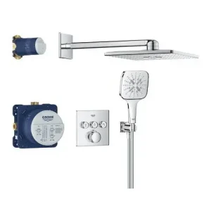 Bestseller GROHE GROHTHERM SMARTCONTROL REJTETT ZUHANYRENDSZER RAINSHOWER SMARTACTIVE 310 CUBE FEJZUHANNYAL KRÓM 34864000
