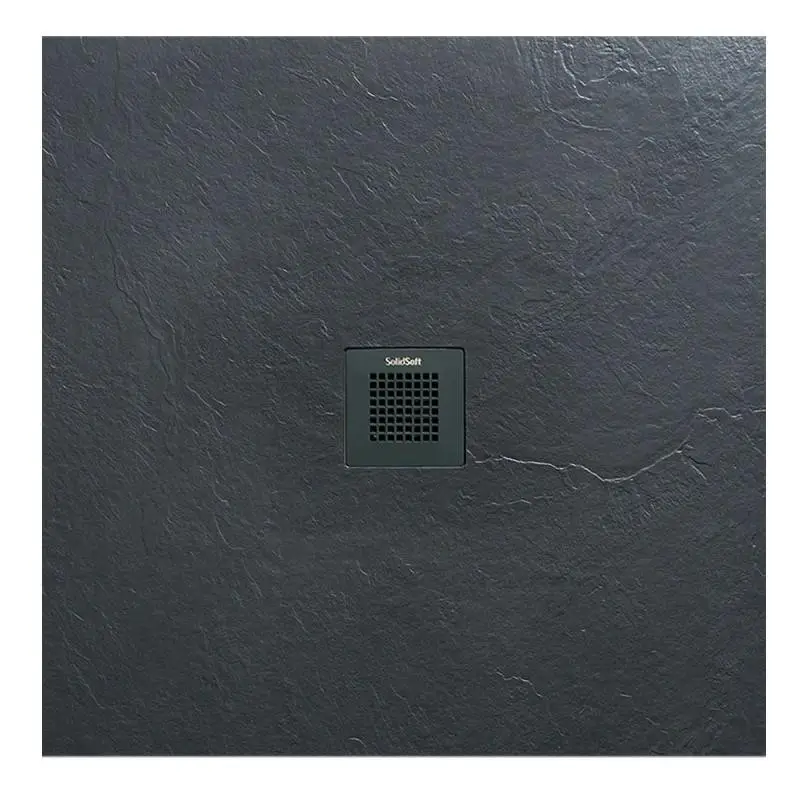AREZZO design SOLIDSoft zuhanytálca 90x90 cm, ANTRACIT színazonos lefolyóval (2 doboz) Biztonságos vásárlás