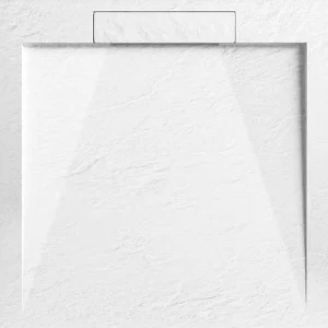 Árcsökkenés AREZZO design STONE pala hatású öntött márvány zuhanytálca, 90x90 cm-es, fehér (2 doboz)